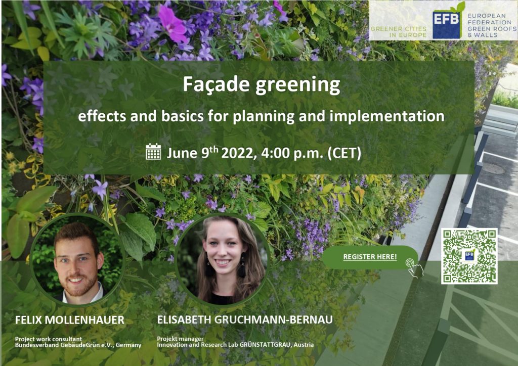 FACADE GREENING - effects and basics for planning and implementation