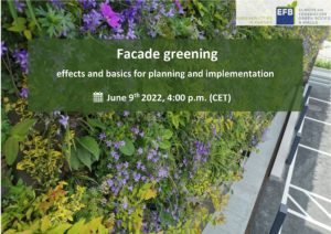 Online WEBINAR "FACADE GREENING - effects and basics for planning and implementation"