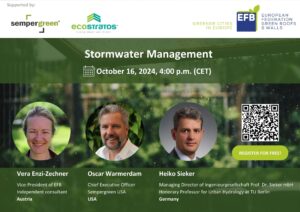 EFB webinar "Stormwater Management" @ https://naturebasedenterprise.com/events/158413 