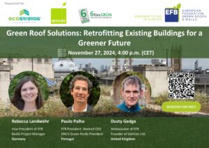 EFB webinar "Green Roof Solutions: Retrofitting Existing Buildings for a Greener Future"