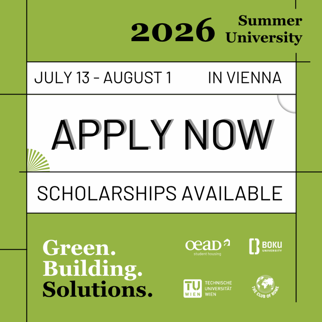 Call for applications: Green.Building.Solutions. Summer University 2026 in Vienna
